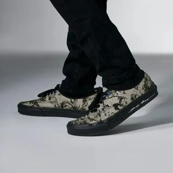 Vans X HuaTunan Year of the Tiger Sneakers Black Beige Low Top  New UNI M 7.5 W9