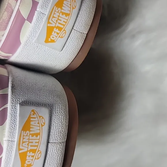 VansVans Platform Mules Womens  Pink/ White Wavy Pink  Slip-On Sneakers 7.5