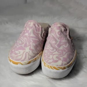 VansVans Platform Mules Womens  Pink/ White Wavy Pink  Slip-On Sneakers 7.5