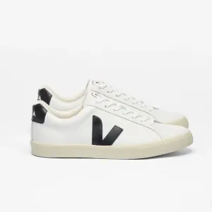 Veja Esplar Logo Leather Low Top White and Black Sneakers 38