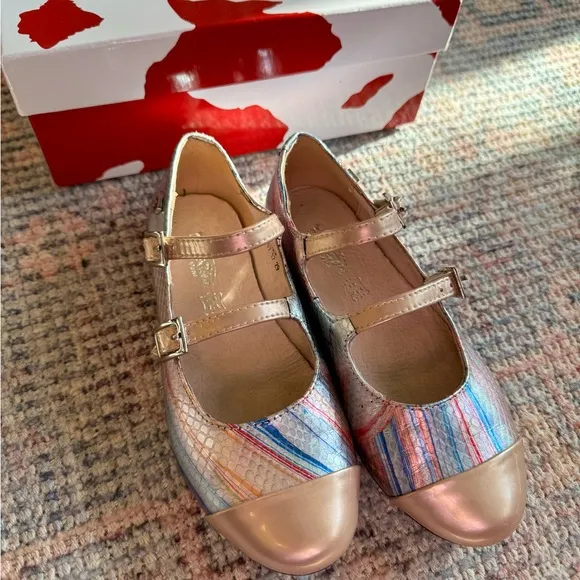Venettini rose gold flats size 29 girls