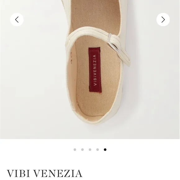 Venezia Cream Ballet Flats with Mary Jane Strap