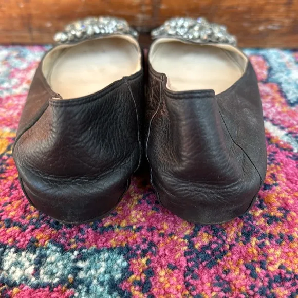 Vera Wang Lavender label Ballet Flats with Gemstones, Sz 8.5