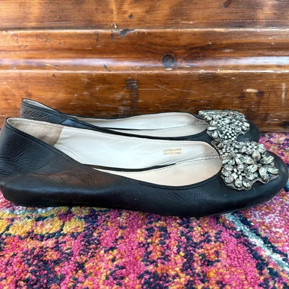 Vera Wang Lavender label Ballet Flats with Gemstones, Sz 8.5