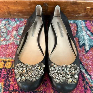 Vera Wang Lavender label Ballet Flats with Gemstones, Sz 8.5