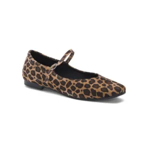 VERDEROSMARINO Leopard Made In Italy Leather Mary Jane Flats