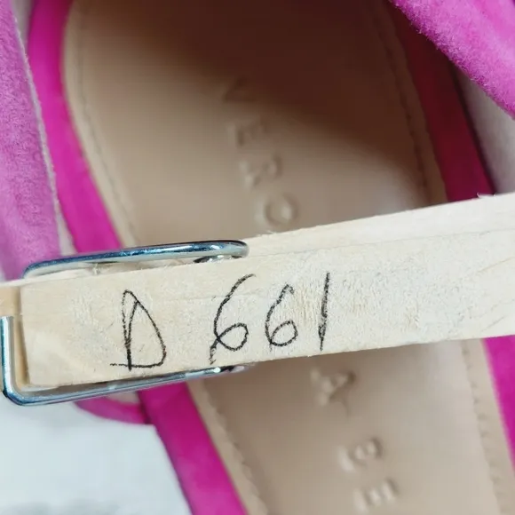 Veronica Beard Gadot Pink Suede Peep Toe Stiletto Heel Pumps D661