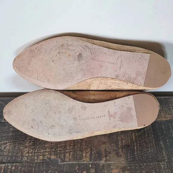 Veronica Beard Griffin Flats Natural Cork 6