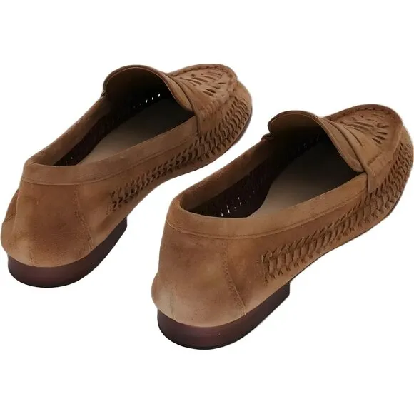 Veronica Beard Penny Woven Loafer for Women, Hazel, Size 6.5 M
