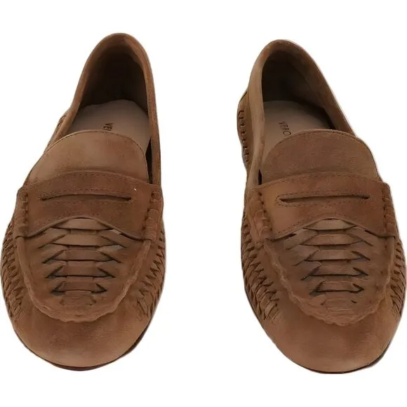 Veronica Beard Penny Woven Loafer for Women, Hazel, Size 6.5 M