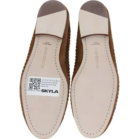 Veronica Beard Penny Woven Loafer for Women, Hazel, Size 6.5 M