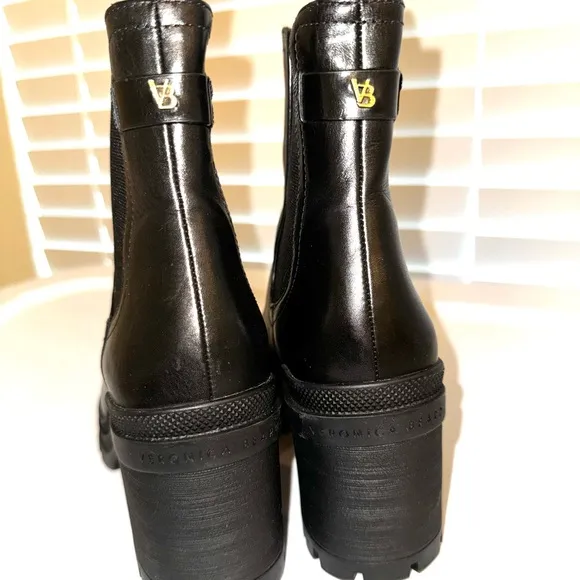 Veronica Beard Winnie black lug sole Chelsea Boots 5