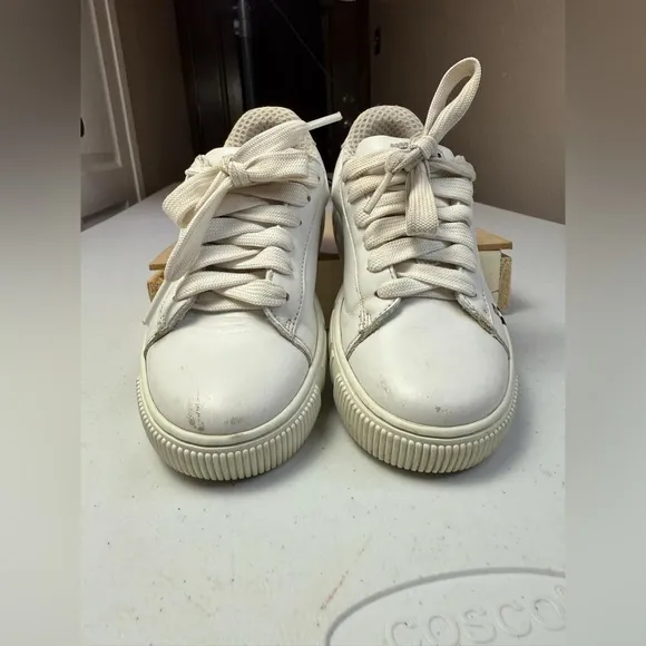 Versace White Leather Greca Sneakers platform Sz 31 / US 13 Kids