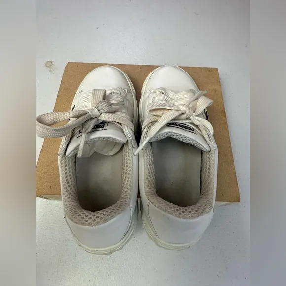 Versace White Leather Greca Sneakers platform Sz 31 / US 13 Kids