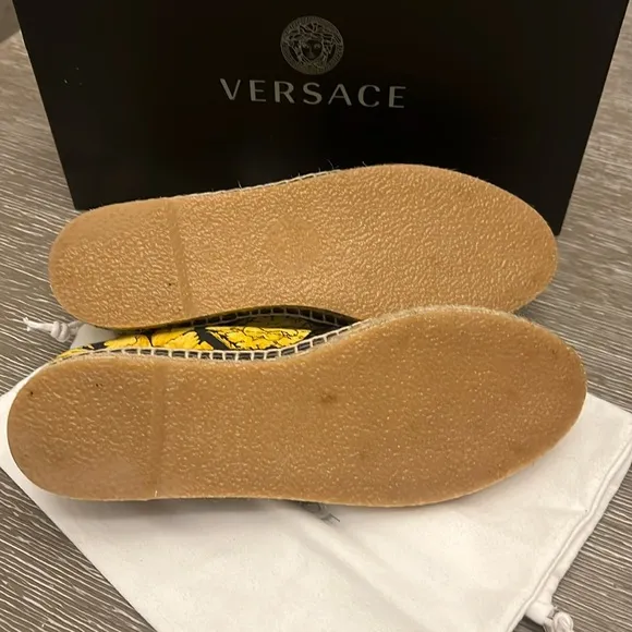 Versace Women's Barocco Print Espadrille Flats