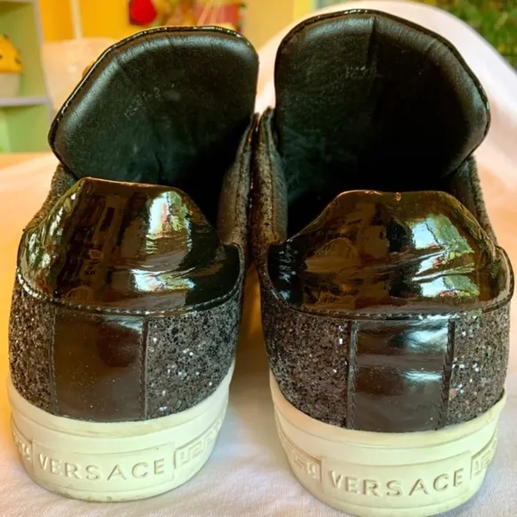 Versace Women's Gold Medusa Sneakers Italian Size 40/US Size 10