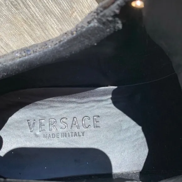 Versace Women's Gold Medusa Sneakers Italian Size 40/US Size 10