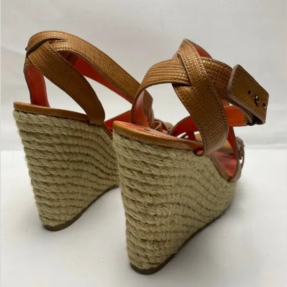VIA SPIGA Karla Strappy Wedge Espadrilles Size 9