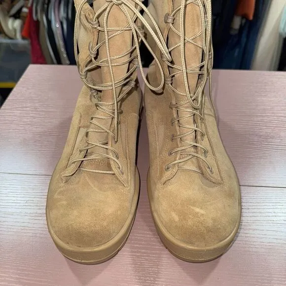 VIBRAM Army Military Combat TAN Flight Desert Boots SIZE 9 Men's