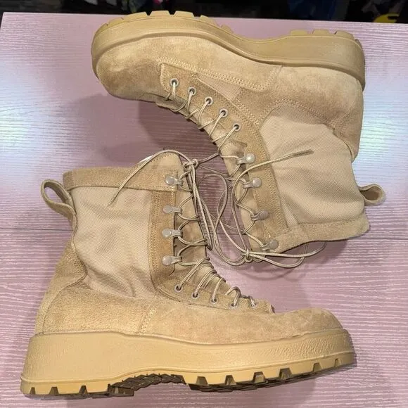 VIBRAM Army Military Combat TAN Flight Desert Boots SIZE 9 Men's