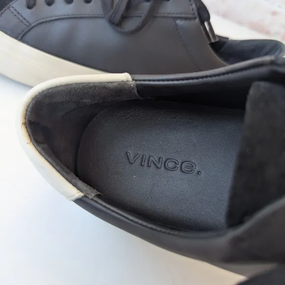 Vince Black and Cream Sneakers