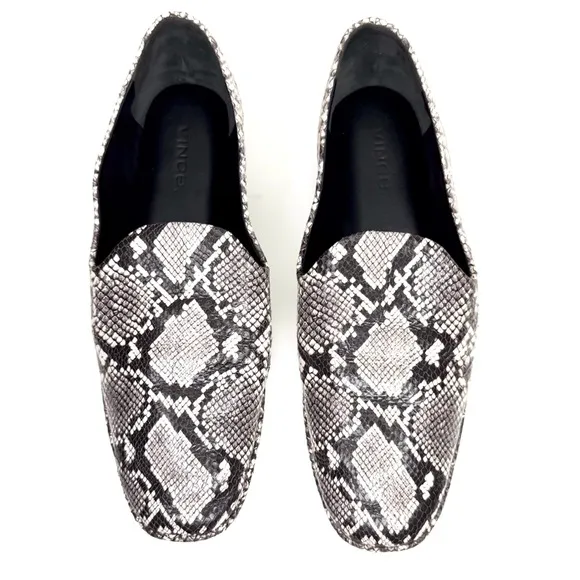 Vince Bogart Ballet Flats Python Snake Print Women’s Size 6