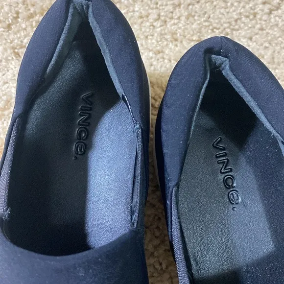 Vince brand Warren slip on NEW black platform sneakers size 6.5