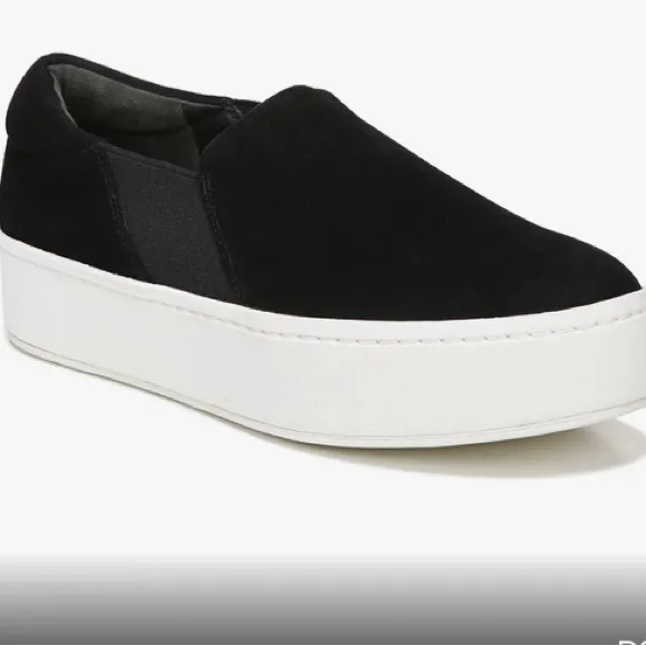 Vince brand Warren slip on NEW black platform sneakers size 6.5
