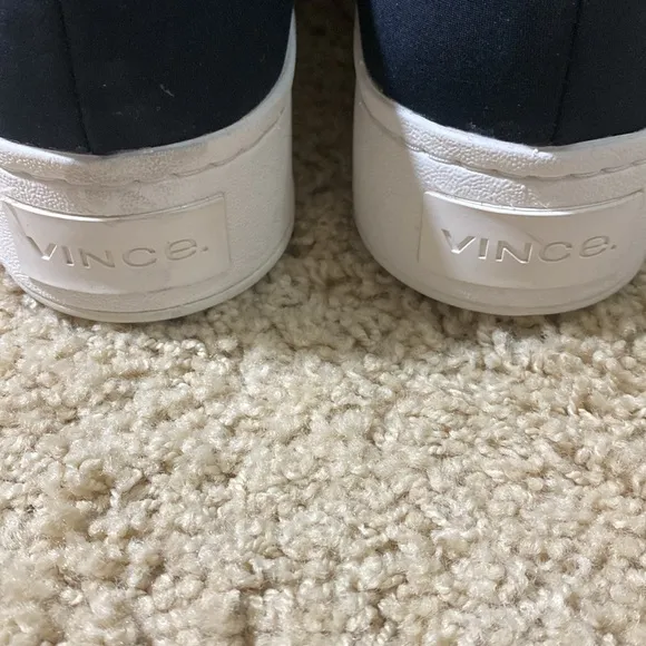 Vince brand Warren slip on NEW black platform sneakers size 6.5