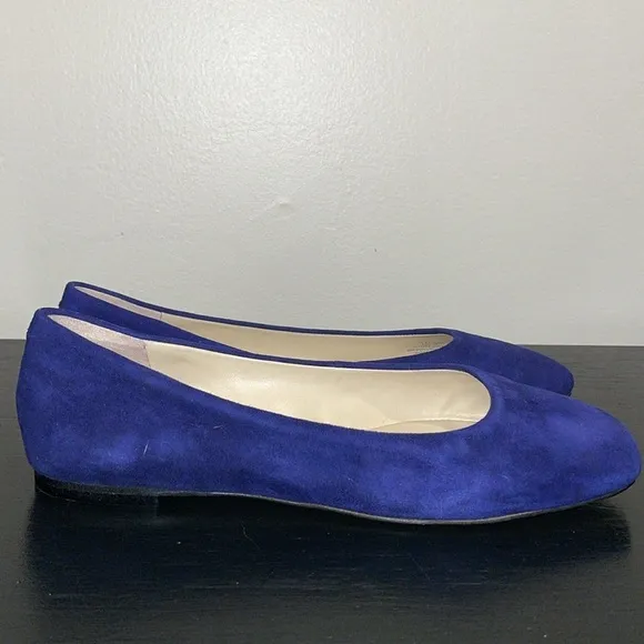 Vince Camuto BICANNA Blue Suede Women’s Flats Size 8.5. Square toe. Ballet flats