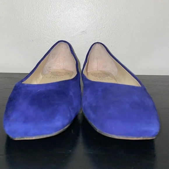 Vince Camuto BICANNA Blue Suede Women’s Flats Size 8.5. Square toe. Ballet flats