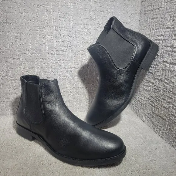Vince Camuto Laken Men's Size 11.5M US Black Leather Chelsea Boots