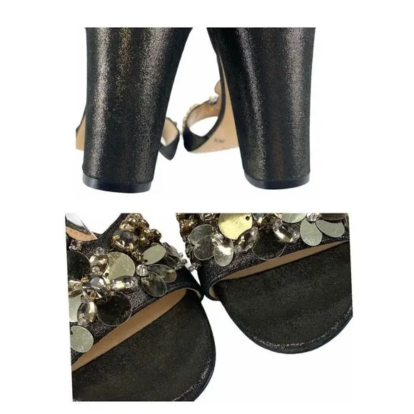 Vince Camuto Serafine Jeweled Suede T-Strap Heels