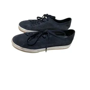 Vince Farrell-5 Perforated Suede Sneakers Men’s 9 Low Top Casual Suede Black