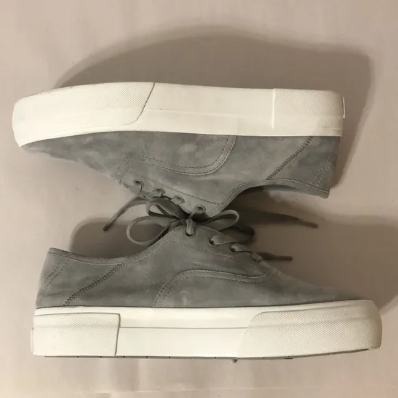 Vince Gray Suede Copley Platform Lace-up Sneakers Size 8