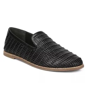 VINCE Jonah Woven Leather Loafers Women’s Black 9.5