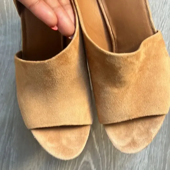 VINCE Percey Suede Espadrille Sandals In Tan