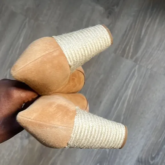 VINCE Percey Suede Espadrille Sandals In Tan