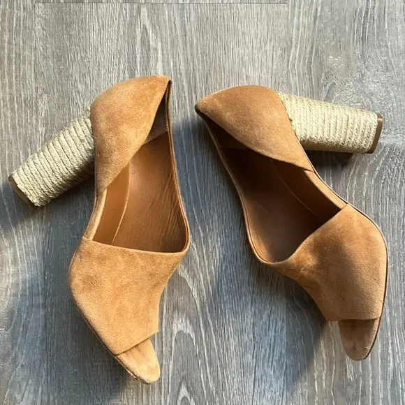 VINCE Percey Suede Espadrille Sandals In Tan