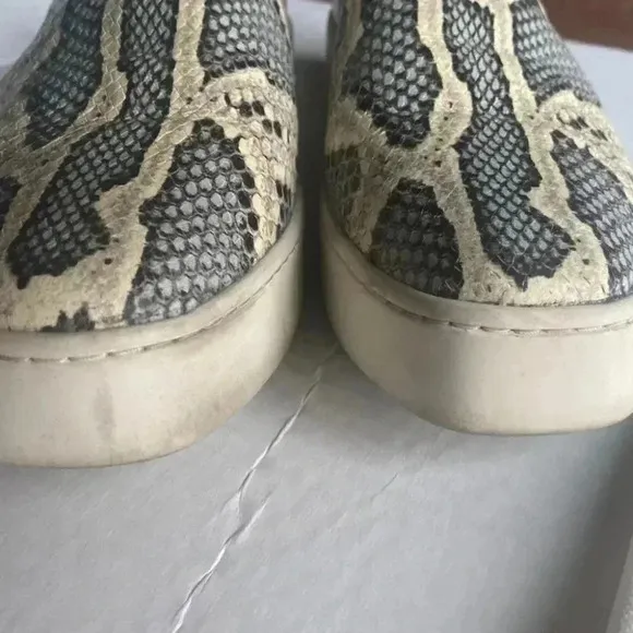 Vince Saxon Snakeskin Embossed Leather Platform