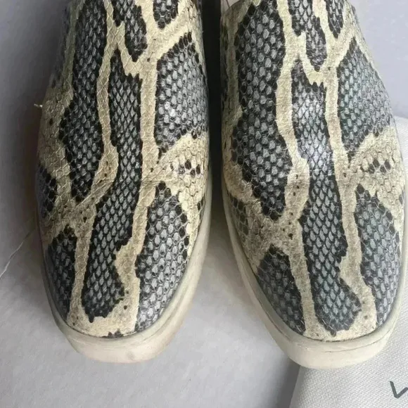 Vince Saxon Snakeskin Embossed Leather Platform