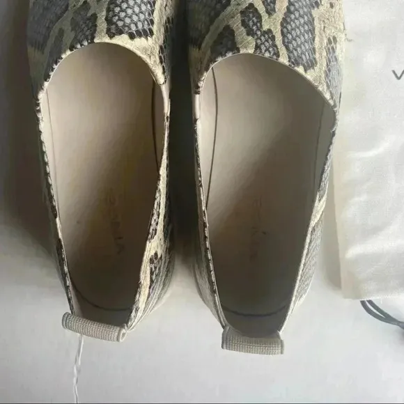 Vince Saxon Snakeskin Embossed Leather Platform