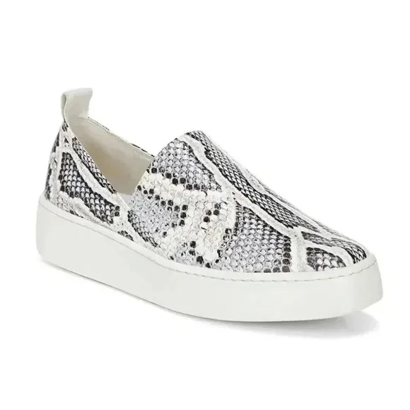 Vince Saxon Snakeskin Embossed Leather Platform