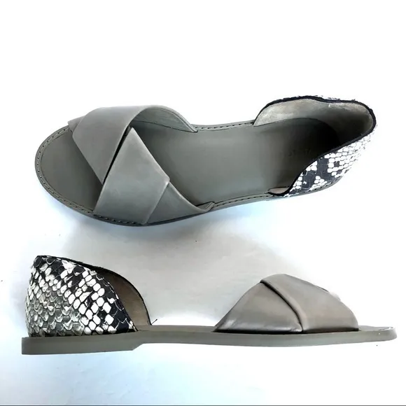 VINCE snake print flats