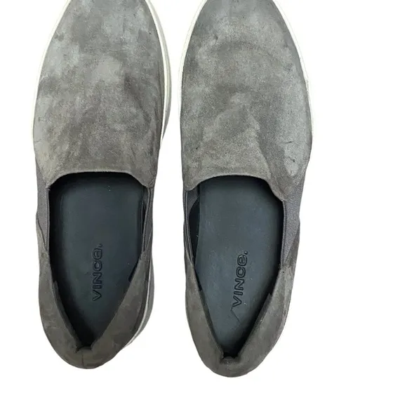 VINCE Sneakers l Warren Platform Sneakers l Size 7M Gray Suede Sneakers