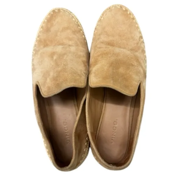 Vince Suede Jalen Loafers in Tan Size 8M in Good Used Condition