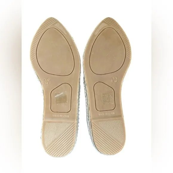 Vince Tita Leather D’Orsay Espadrille Flats in Marble Cream new without box 6.5