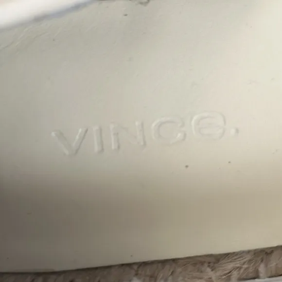 Vince Tita Leather D’Orsay Espadrille Flats in Marble Cream new without box 6.5