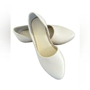 Vince Tita Leather D’Orsay Espadrille Flats in Marble Cream new without box 6.5