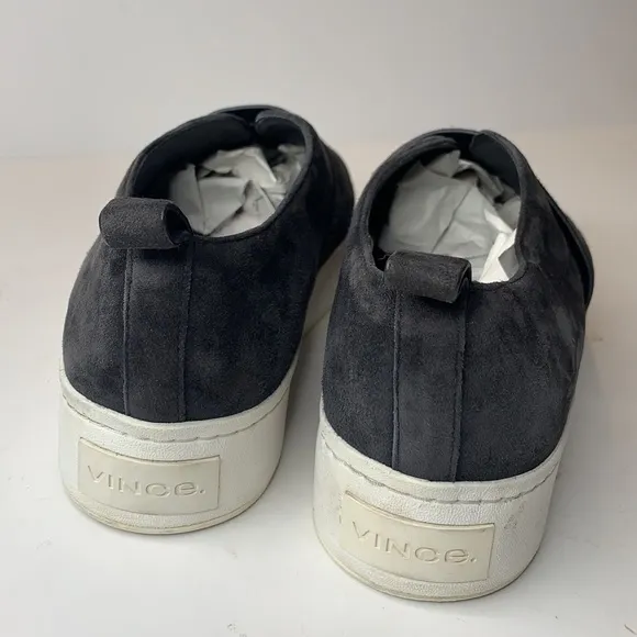 Vince Wallace Navy blue suede platform sneakers